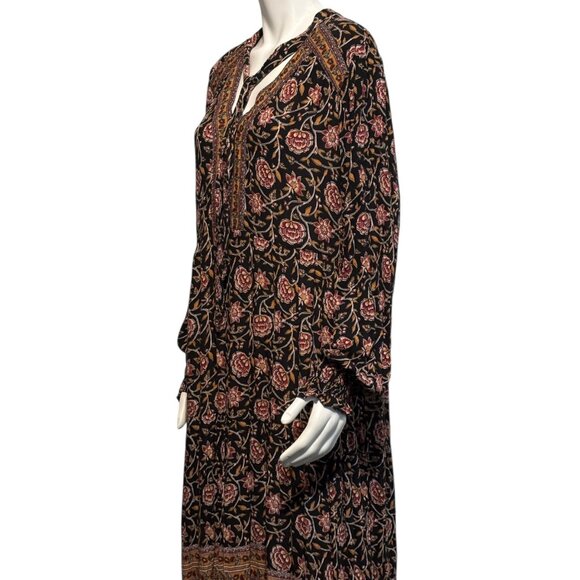 Knox Rose Floral Print Ruffle Long Sleeve Maxi Dress With Pockets, SzXXL - Picture 7 of 10